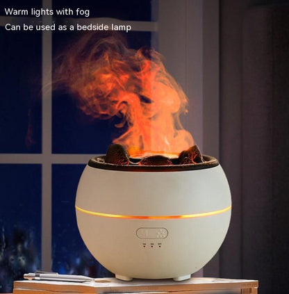 Flame Aroma Diffuser – LED Firelight Ultrasonic Humidifier for Relaxation & Home Wellness - HavenNest