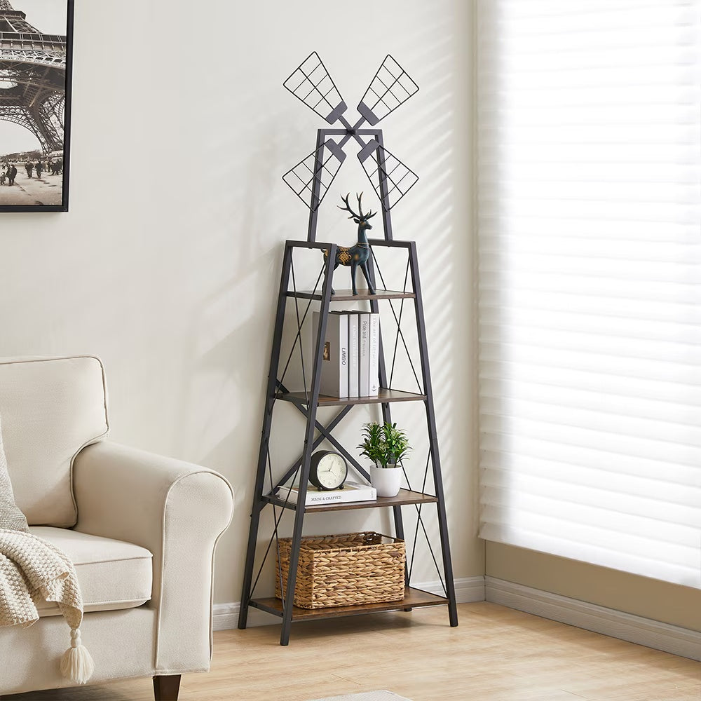 Metal Frame Bookshelf Organizer